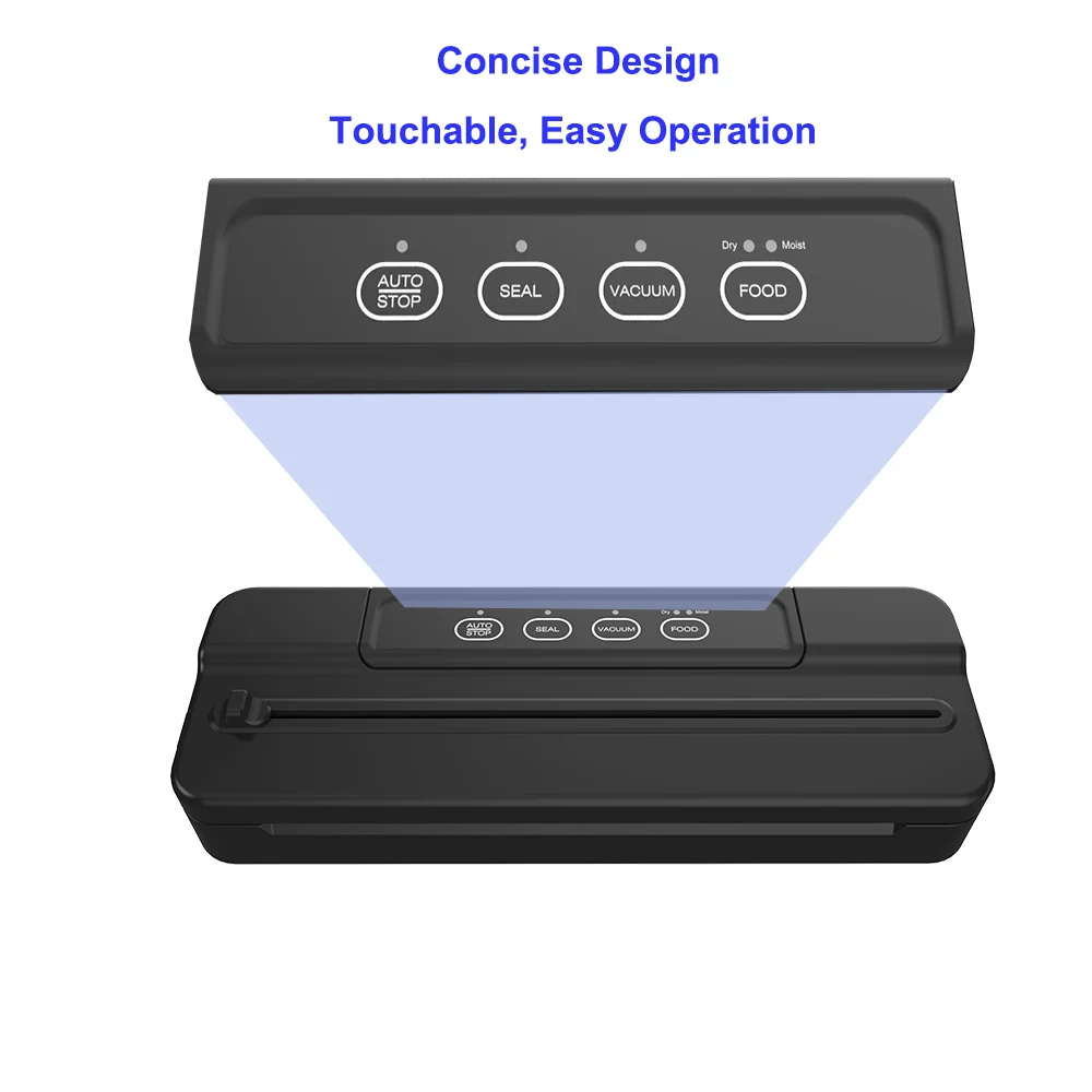 kitchen food vacuum sealer machine external double chamber with cutter for vacuum sealer food packaging bags machine