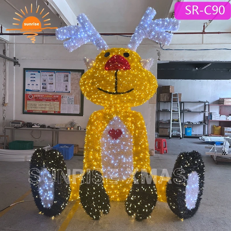 3D large  outdoor commercial giant LED lighted Christmas Ginger bread decoration for shopping mall