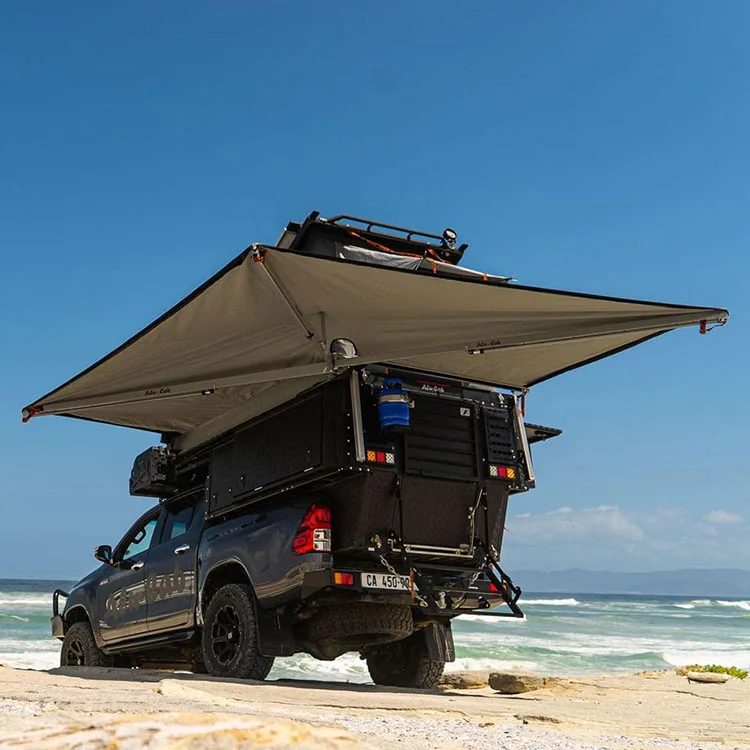 4-5person Waterproof Car Awning Tent 270 Degree Large Free Standing Awning For Camping