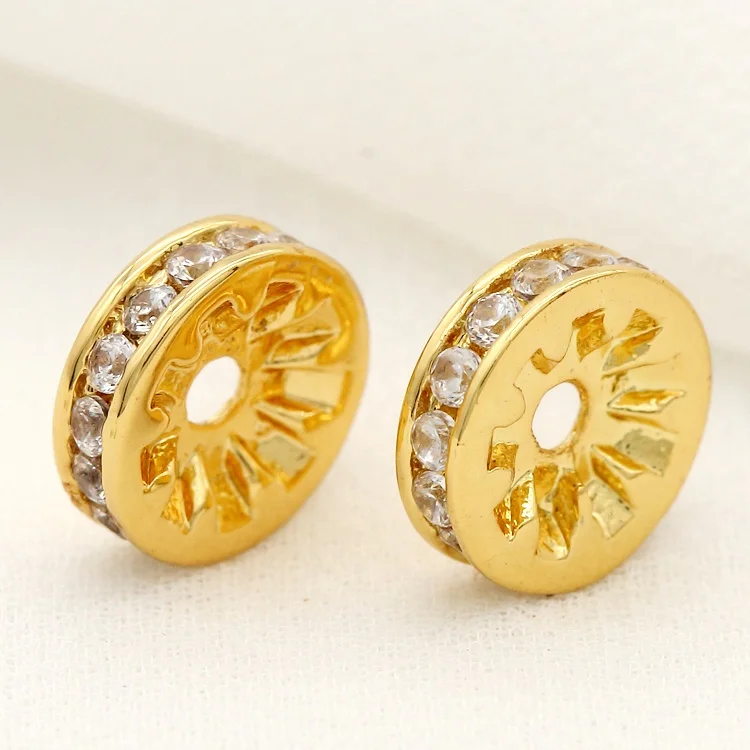 New Design 14K Gold Plated Multi Sizes Round Spacer Beads for Jewelry Making