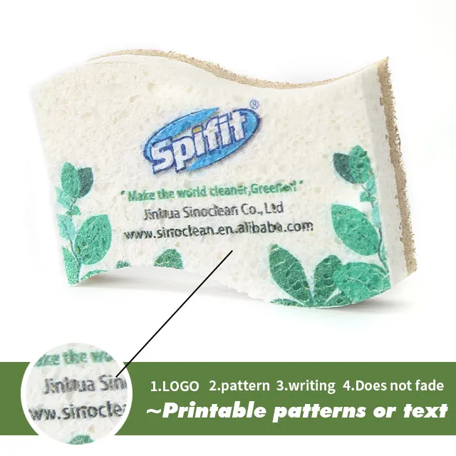 Hot Sale Wood Pulp  Cotton Sisal Coconut Palm Fiber Kitchen Sponge Cleaning Pads