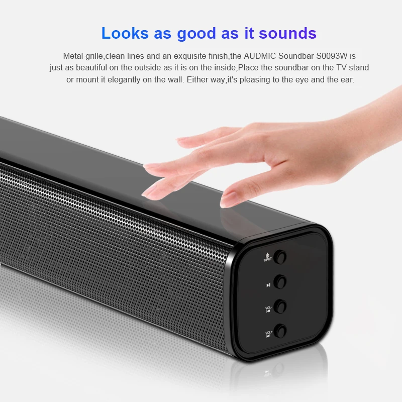 OEM 3D Surround Wireless Bluetooth Soundbar Speaker Home theater Subwoofer USB TF FM RCA Channel Stereo Sound TV Sound Bar