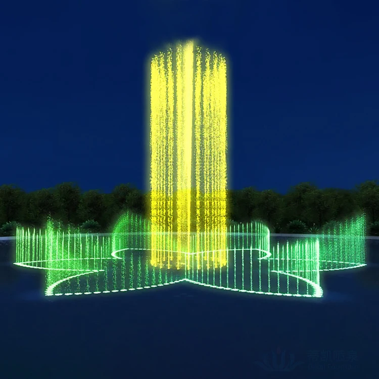 Современная крупномасштабная Простая установка, разнообразная Интерактивная производительность, фонтан воды, индивидуальное освещение, шоу