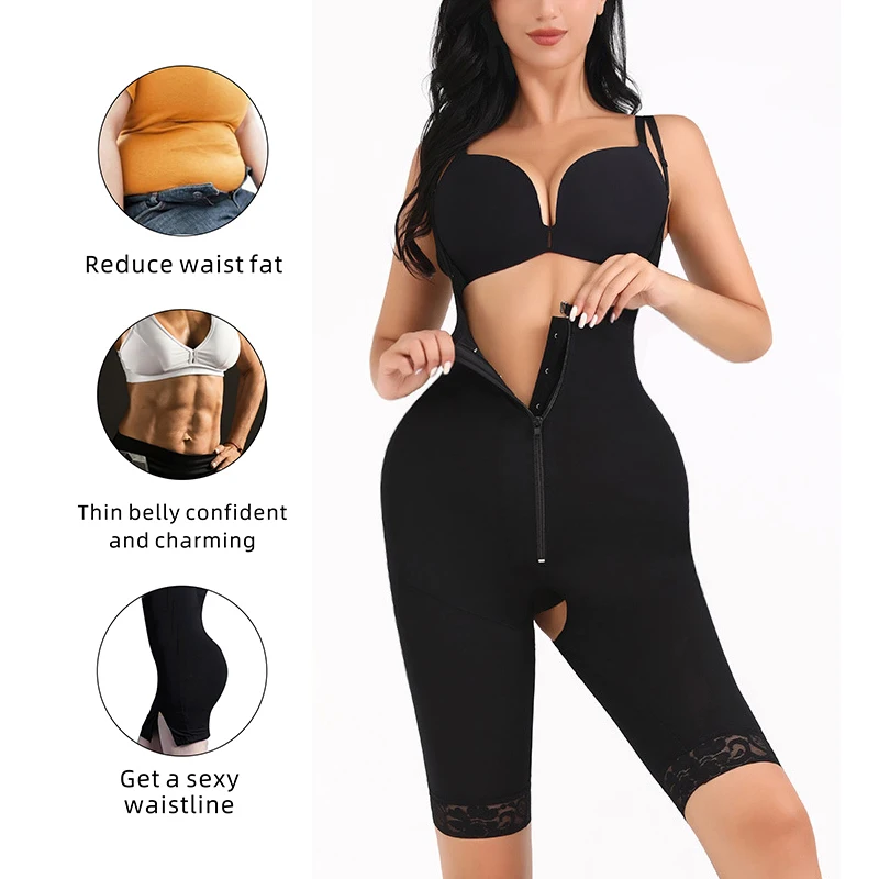 6405 Fajas Colombianas Compression Shapewear Slimming Sheath Full Body Shaper Post Surgery Butt Lifter Control Belly Bodysuit