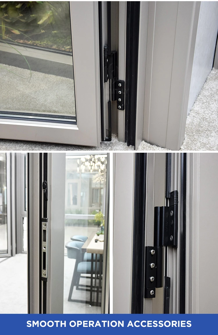 Modern Office Double Leaf Casement Door Tempered Glass Aluminum Hinged Patio Door High Quality Aluminum  French Door