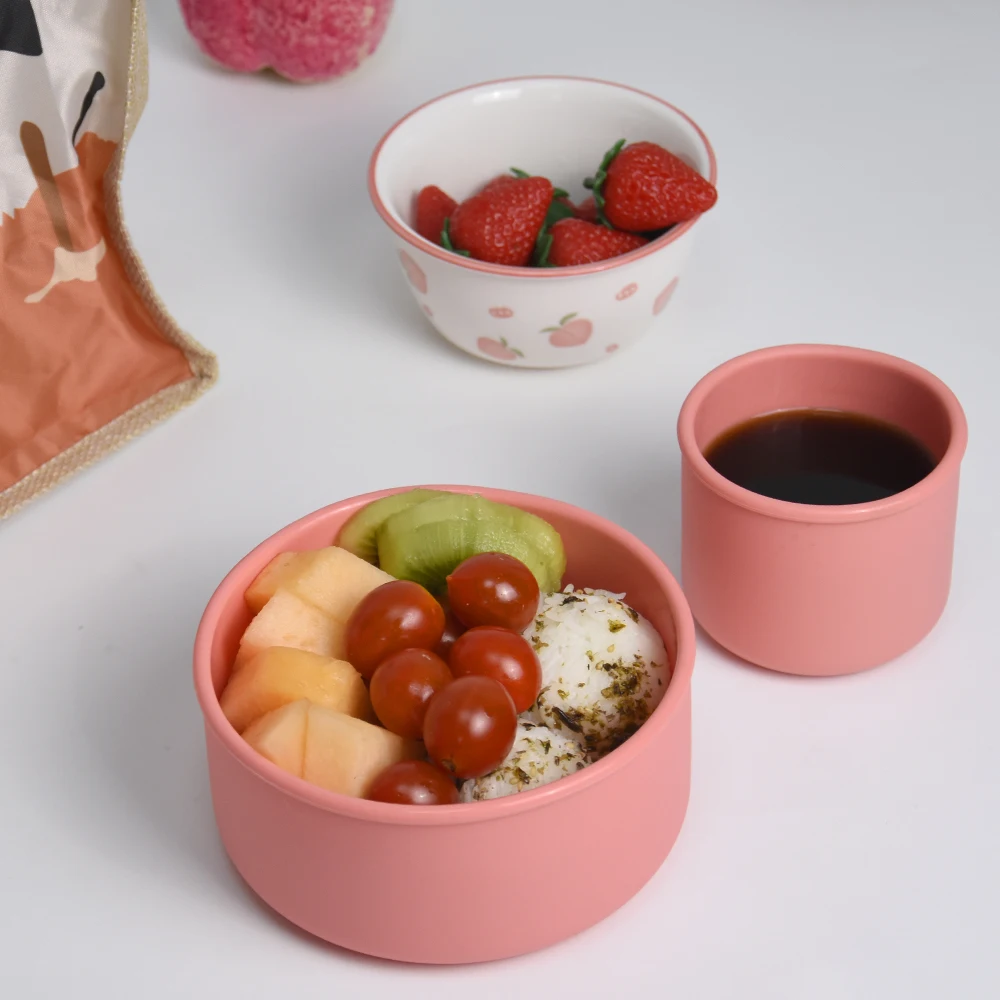 Быстрая доставка, лидер продаж, Круглый пенто-бокс, пищевой силикон, легко нагревается для офиса