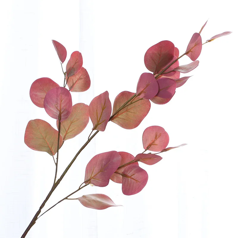 Artificial Yellow Eucalyptus leaves  for Party Hotel Wedding Table Decorative