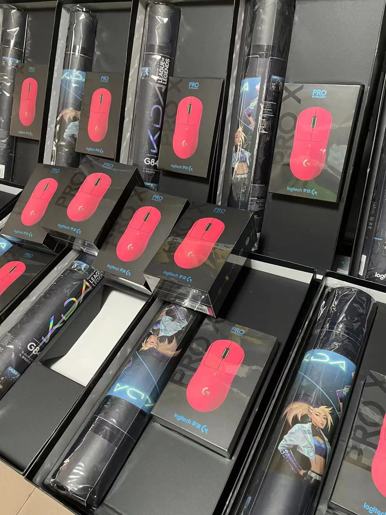 Новая стильная Беспроводная игровая мышь Logitech G PRO X суперлегкая розовая ультралегкий сенсор Hero 25600