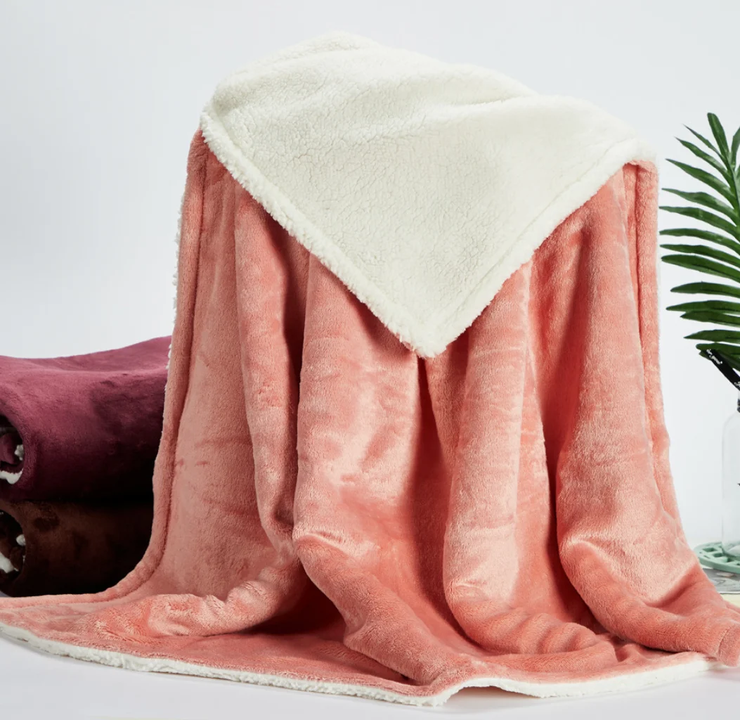 SZPLH Super soft plush fleece sherpa borrego blanket  throw