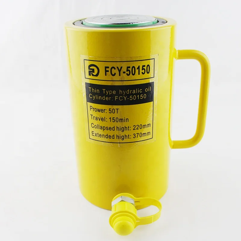 Extended Single Double Acting Separated Hydraulic Pump FCY-50150 Output 50T Stroke 150MM  Hydraulic Cylinder Jack