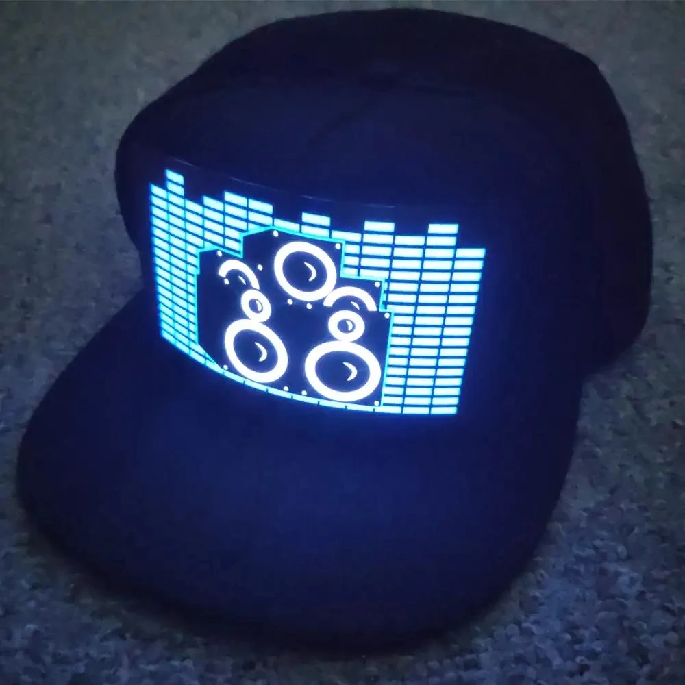 RTS Glowing LED Light Baseball Hat for men and Women Nightclub Flash Rave Party Hats Street Hip Hop Bar Night Running Sport Hat