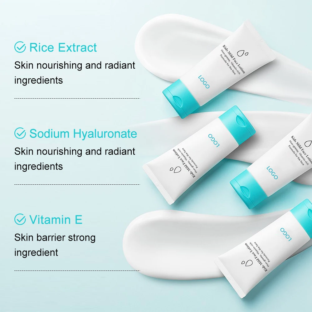 Private Label Safe Ultra-Light Soothe Hydrating Relieve Dryness Sodium Hyaluronate Baby Face Moisturizer Lotion Cream