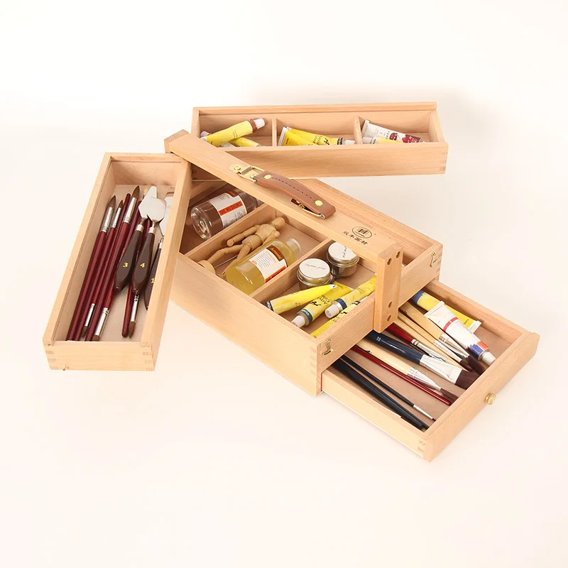 High Quality Artist Painting Tool Wooden Easel Box