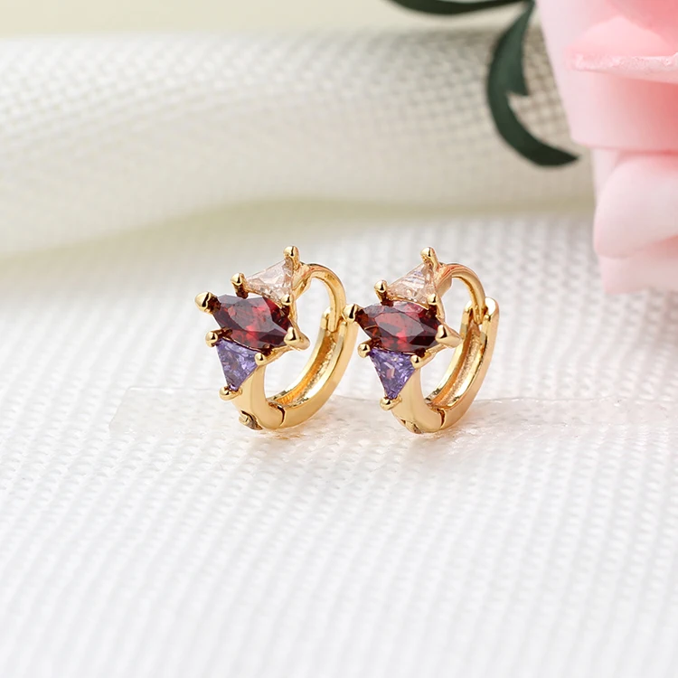 custom oem made in china cheap irregular plated bijouterie earring plated