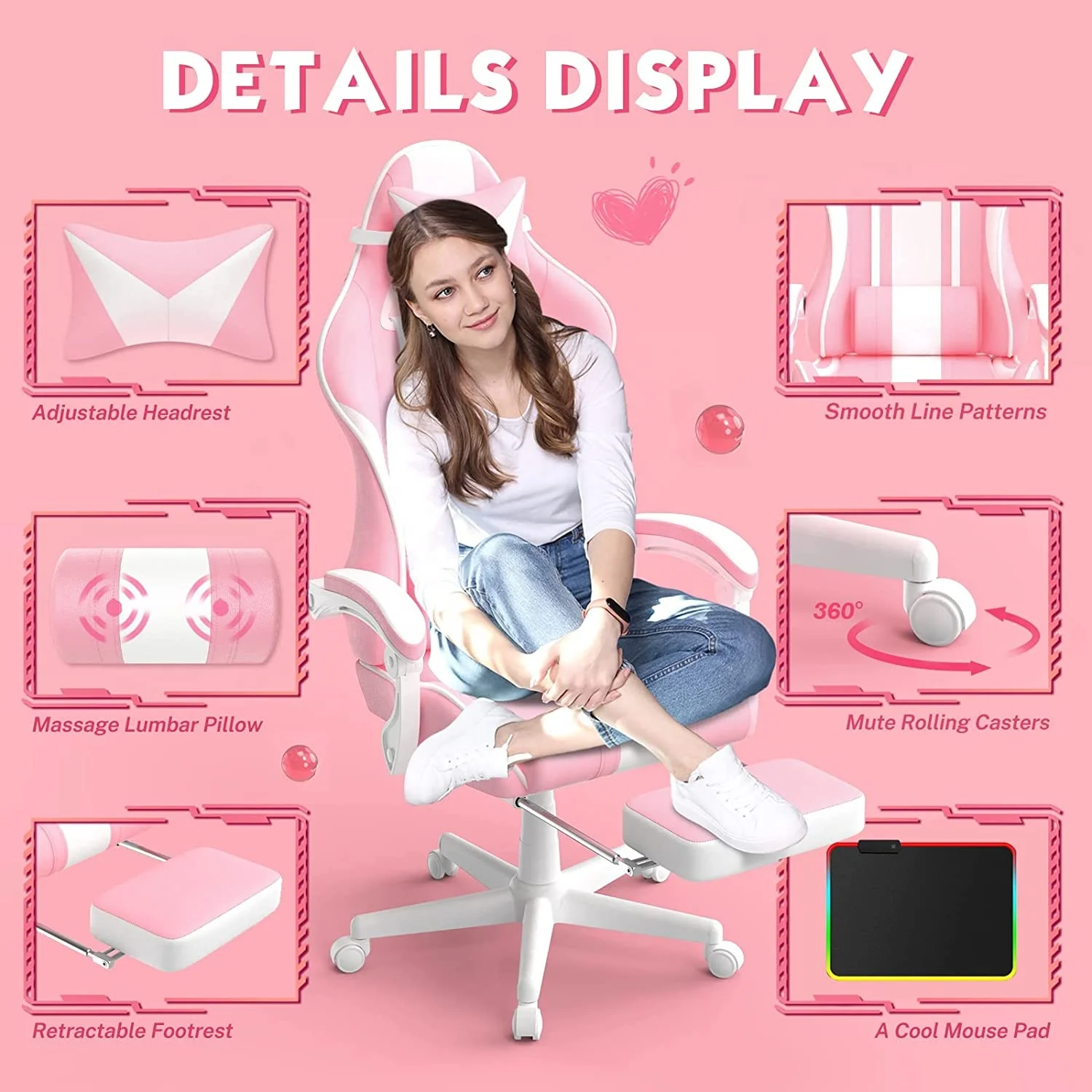 Cat Paw Cushion Comfy Kawaii Chair Plush Cushions Shape Lazy Pillow for Gamer Chair Cute Gamer Sillas for Girl Worker Gifts