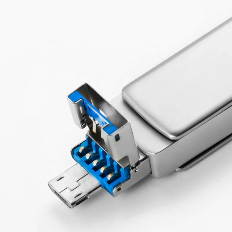 factory directly portable metal 3 in 1 multi function Type-C usb flash drivesss OTG Pen Drive usb flash drives