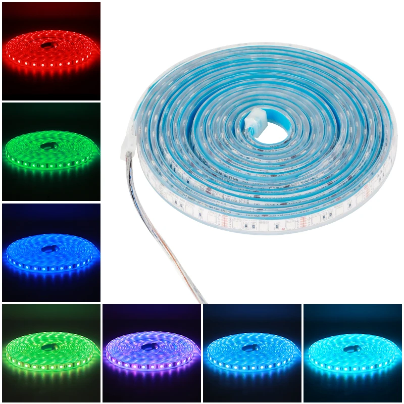 RGB LED SMD  5050 Led Strip Light 5M/Roll 300 Leds DC12V Outdoor Light Strips Waterproof