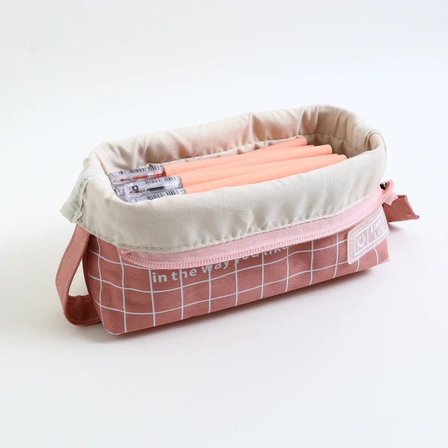 3 Color Large Capacity Multifunction Handle Pencil Case