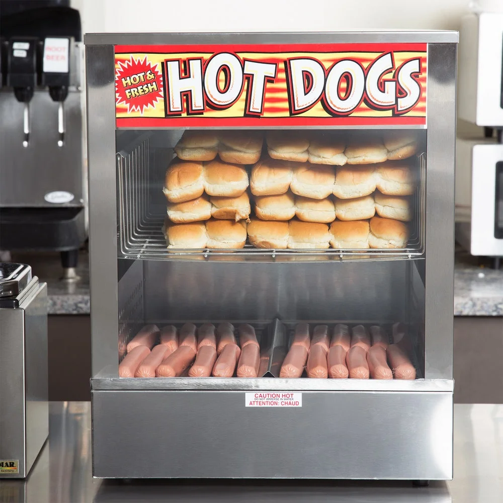 Supertise commercial electric hot dog making machine warmer showcase hot dog steamer machine
