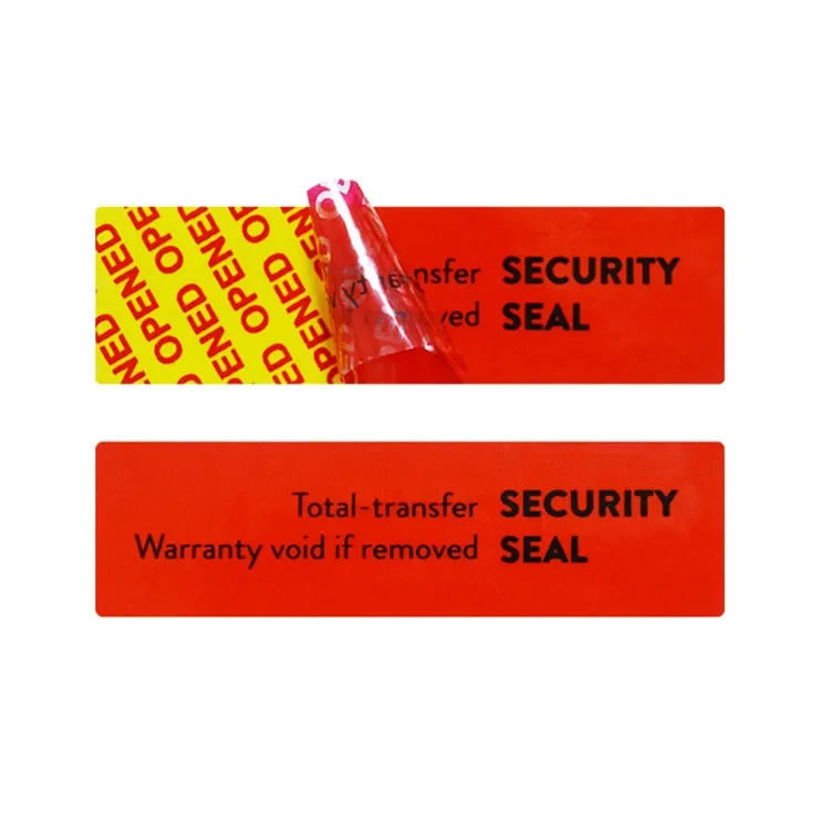 Label void sticker logo packaging box printing tamper proof bottle security seal sticker labels custom security void sticker