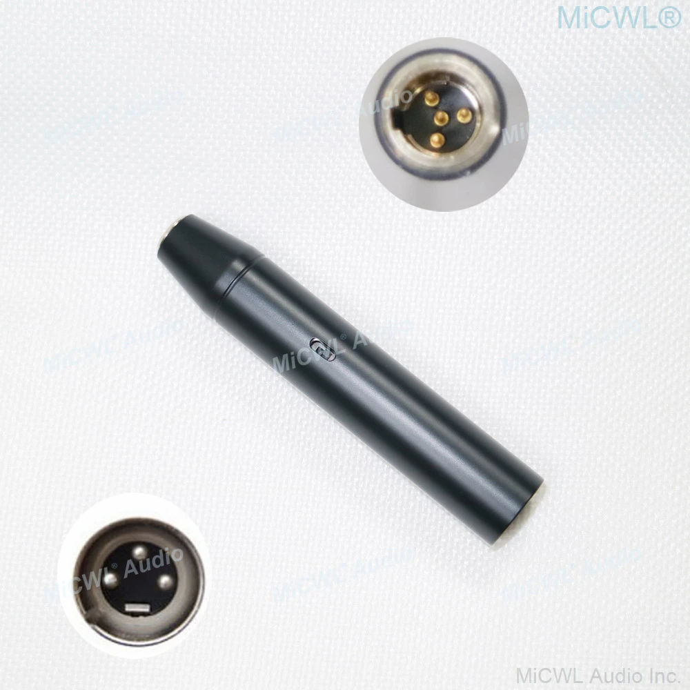 RPM626 In-Line PreAmp Mini 4Pin TA4F to XLR Phantom Power Adapter For WBH53 Beta53 WL185 Beta98 MC50 51 Headset Lapel Microphone