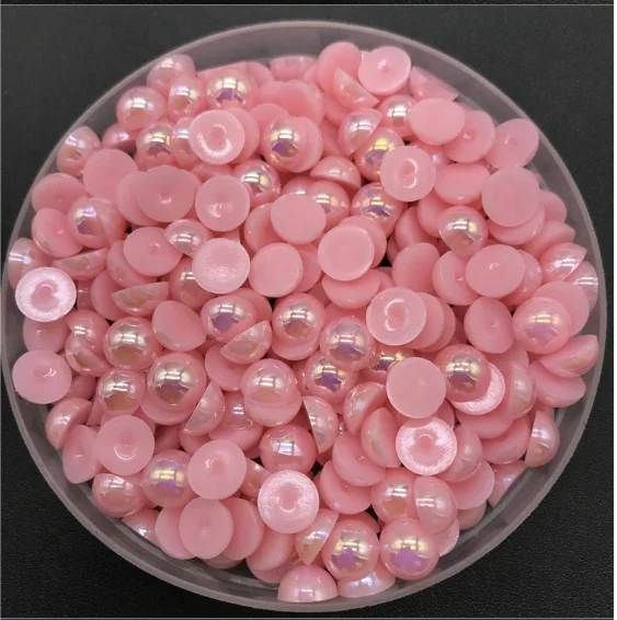 Yantuo factory Wholesale ABS Half Pearls 2mm-14mm Size Flat-back Pearl Resin Rhinestones For Nail Art,Bag,Tumblers