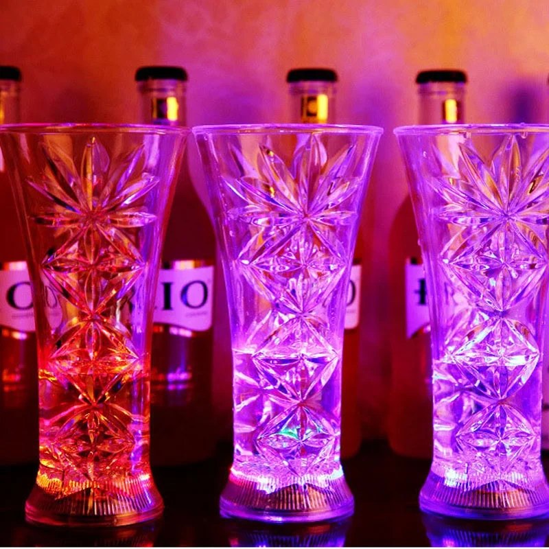 Novelty Toy Party Supplies  Flashing Glow Halloween Plastic  Luminous Bar Accessories Beer Mug LED Cup