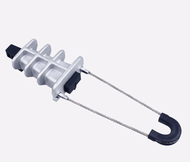 FTTH 8-Figured Wedge Anchoring Clamp Tension Clamp Dead End for Fiber Optic Drop Cable Guy Grip Power Line Accessories