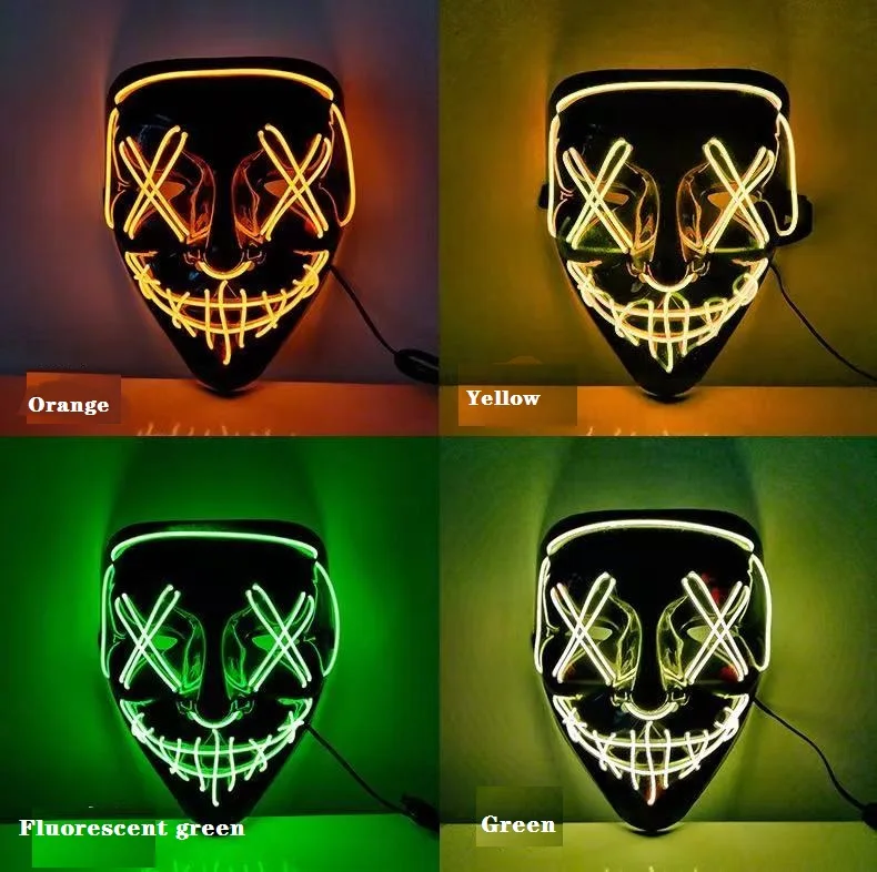 Were Wolf Smile вечерние Rave светодио дный светильник вверх лицо светится в Dork клоун накидка и Хэллоуин 2021