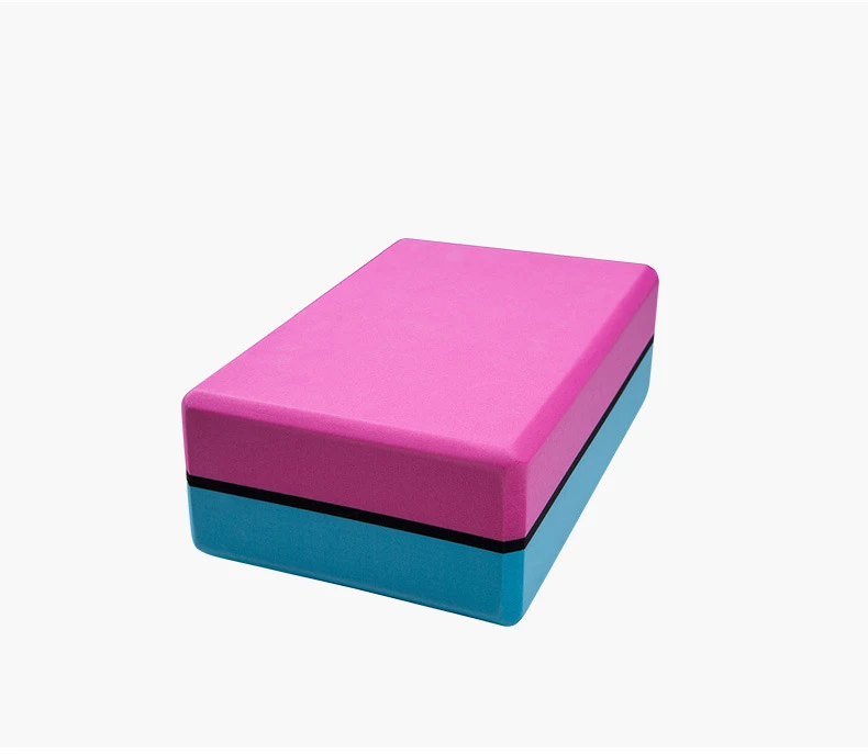 High density gymnastic posture block handle yoga pilates exercise eva strap set yoga block pink