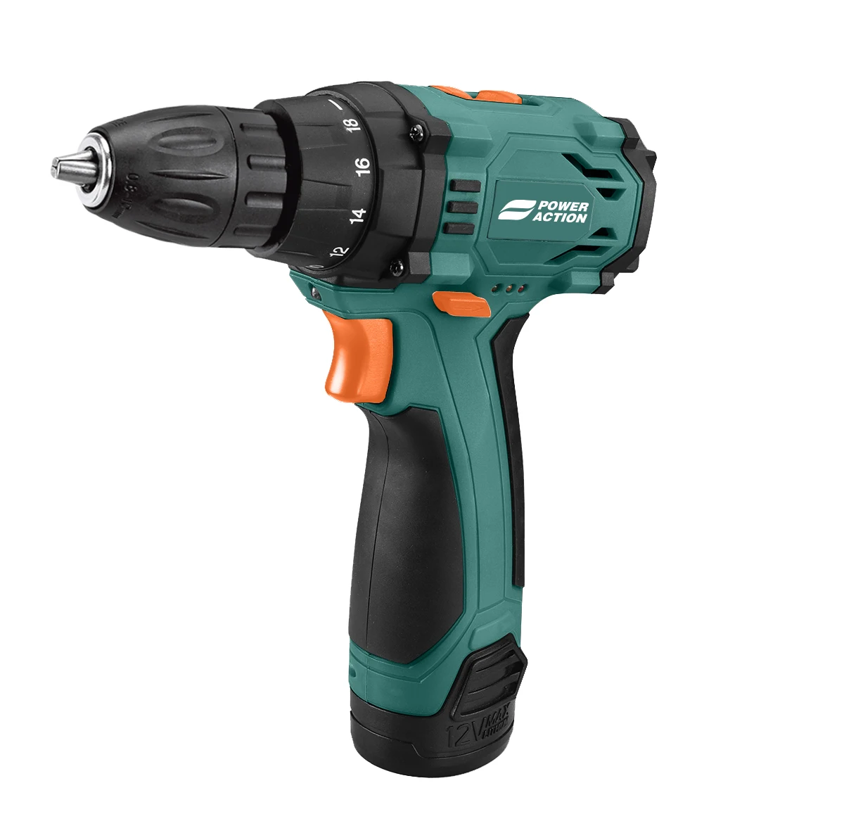Power Action 12V  Cordless  Lithium Ion   2-Speed  Drill   CD120 Driver With Fast Charge