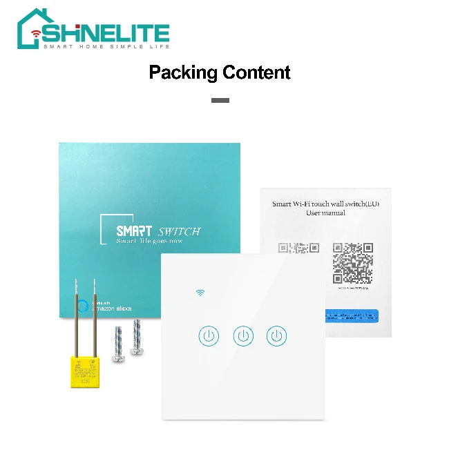 Tuya WiFi Switch Smart Home Automation Light Smart Life Touch Wall Switch