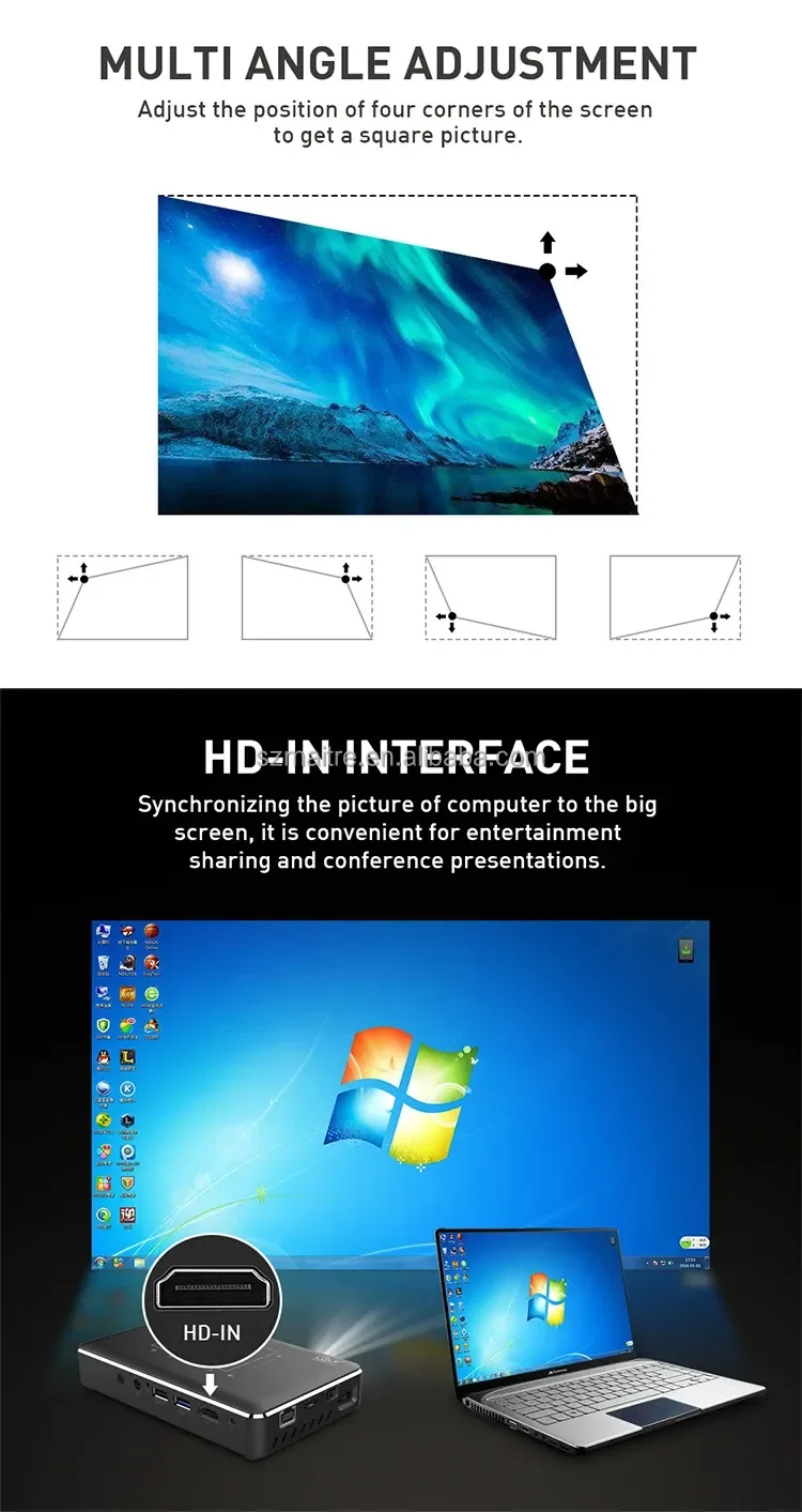 Hot sale 4k HD video portable P10 II interactive DLP projector wifi touch screen mini phone wireless projector