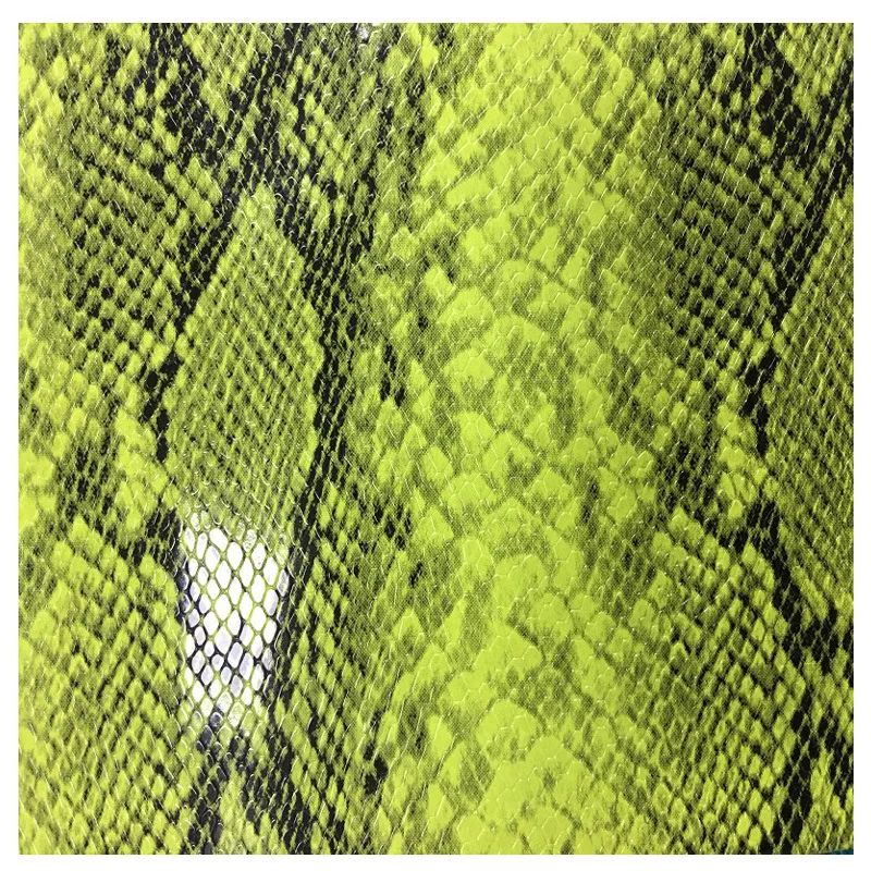 Velvet two way stretchable snake PU artificial leather for packaging box Accessories box Clothing