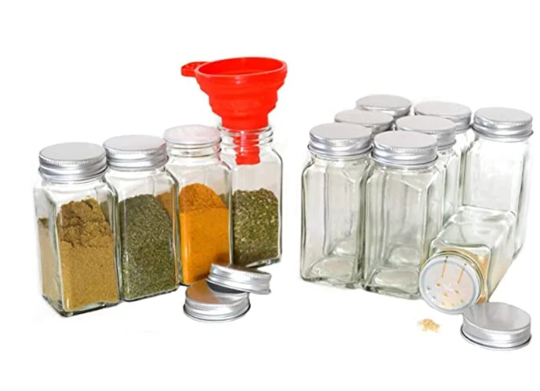 mini glass spicy bottle glass salt pepper shaker