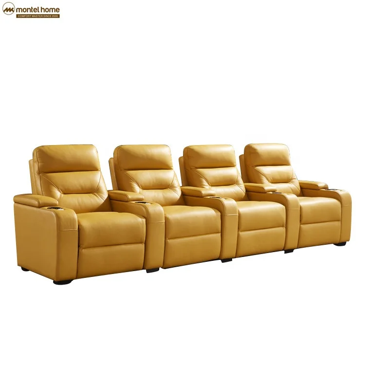 modern leisure home theater recliner sofa furniture storage reclining electric modular sofa genuine leather