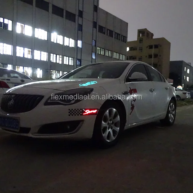 High quality high brightness outdoor waterproof car body luminous advertisement,EL luminous product mobile advertisement