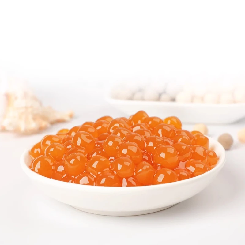 Tapioca Pearl Boba Crystal ball 1kg Honey Flavor Without Boiling Directly Use For Bubble Tea Shop & Fruit Tea Shop