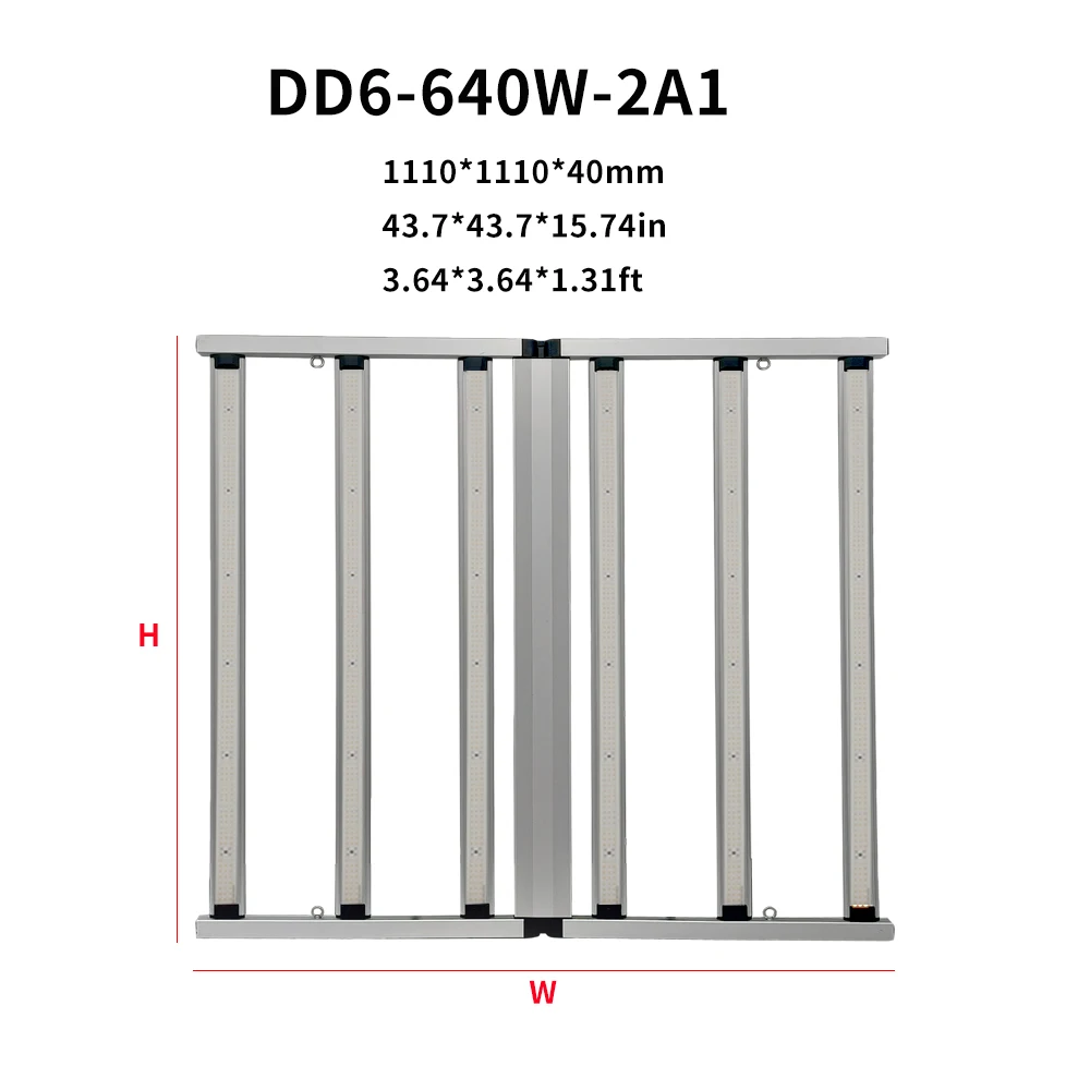 Commercial full spectrum dimmable Veg Flower vertical farming systems 640W Samsung 281B LED Grow Light
