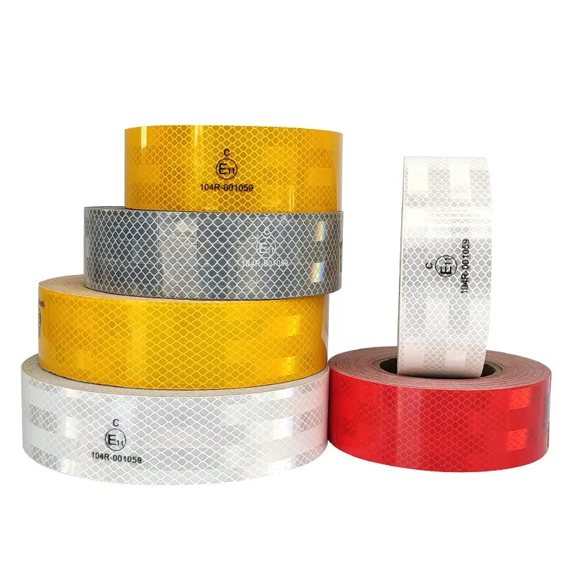 Self Adhesive Conspicuity Retro E-mark ECE 104R Reflective Tape Reflector Sticker for Heavy Trucks