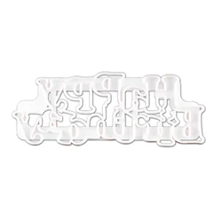 Happy Birthday Letter Shape Cutter Fondant Mould Kitchen Cake Tools Plastic Large Numbers Funny Cookie Cutters