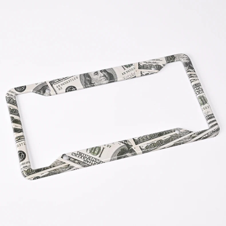 USA standard motorcycle Metal license plate frame customize blank Car license plate frames Printing Number Plate Holder