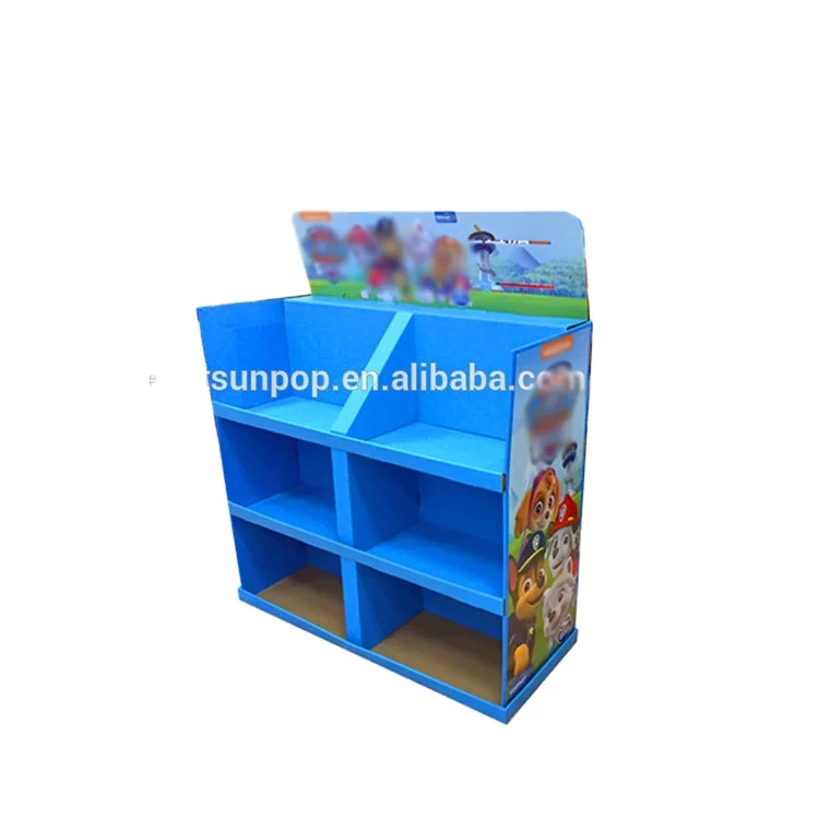 
Chinese Custom Flexo Printing Cardboard Corrugated shelf Shop Plush Toy Dog display rack perfume Display stand 