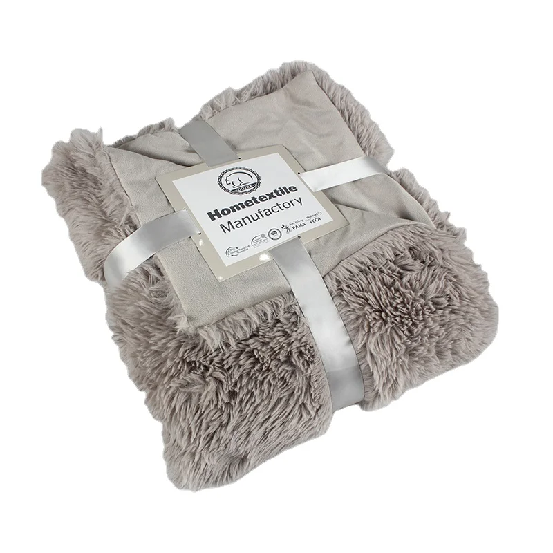 Factory Direct Wholesale New Arrival Knitted OEM ODM Luxury Faux Fur Sofa Blanket