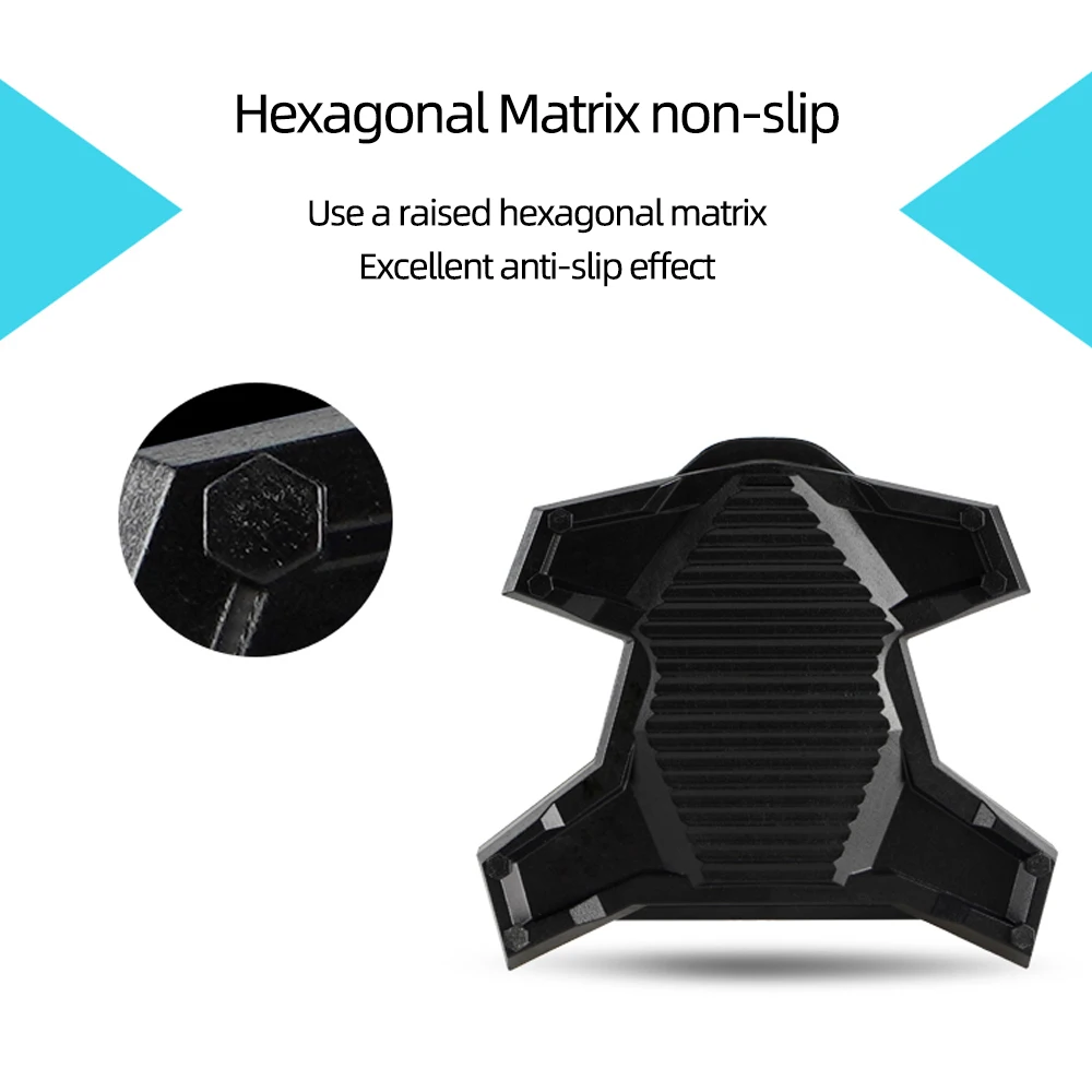 Bicycle Self-locking Clip Less Pedal Platform Adapter for Road Bike SPD and KEO System Cycling Pedal Cleat