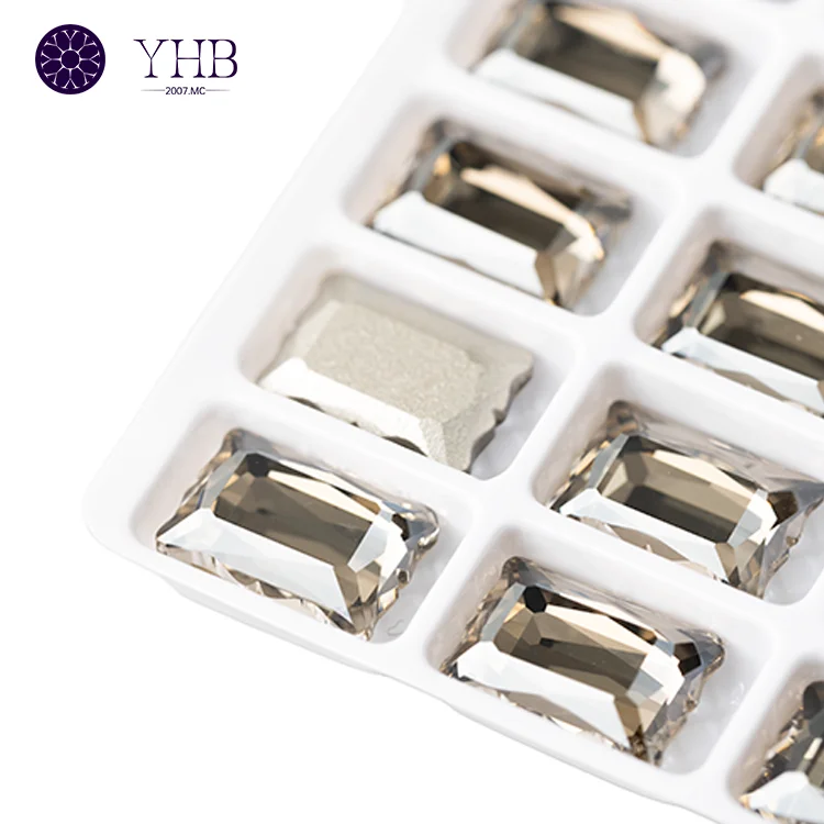 New Shape Jewelry Loose Crystal Stone Top Quality Colorful Glass Sew-On Rectangle Rhinestone