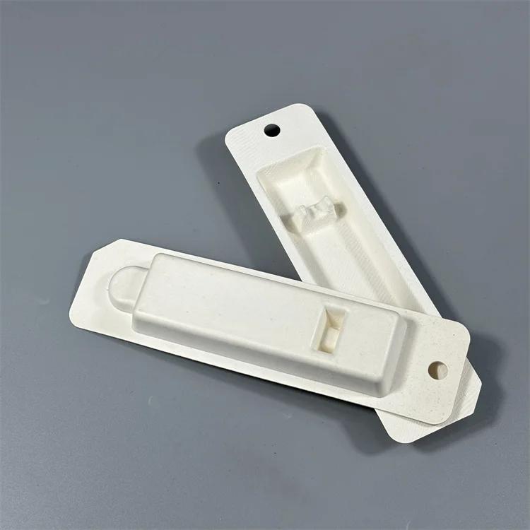 Eco Friendly Sugarcane Bagasse Pulp Packaging Customize Molded Fiber Cosmetic Protective Case Biodegradable Paper Pulp Tray