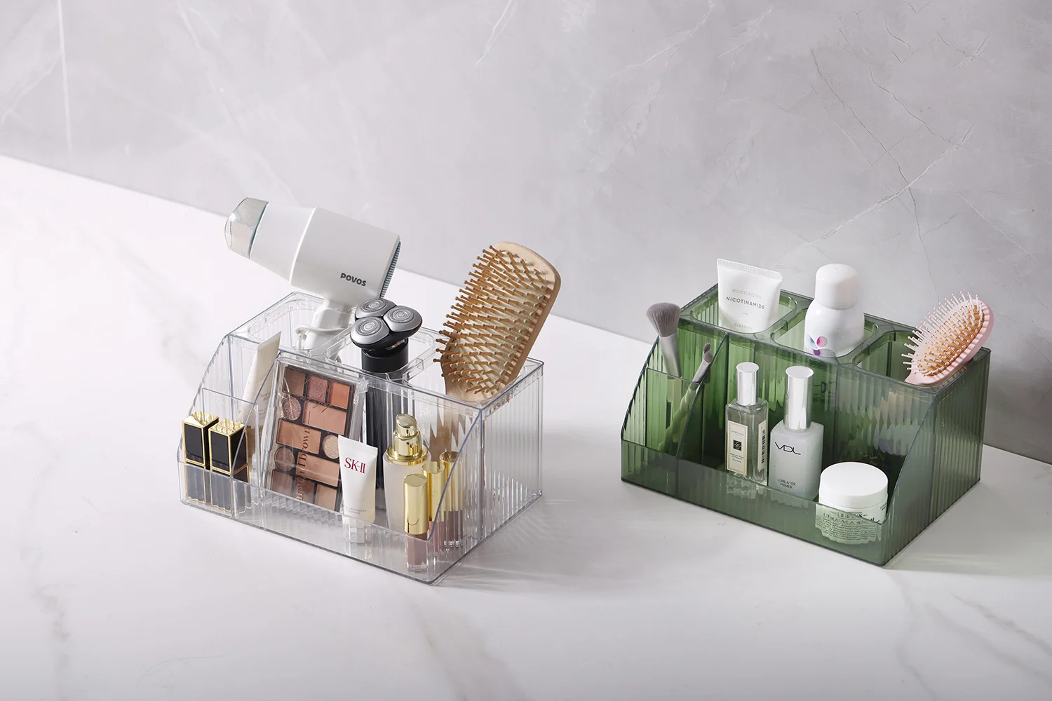 Desktop hair dryer curling iron storage rack