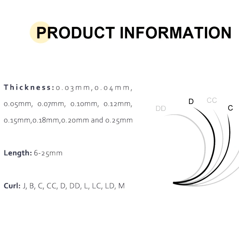Wholesale classic hybrid volume mega silk 0.10 0.20mm matte black lash tray cashmere extensions c d cc dd curl eyelash