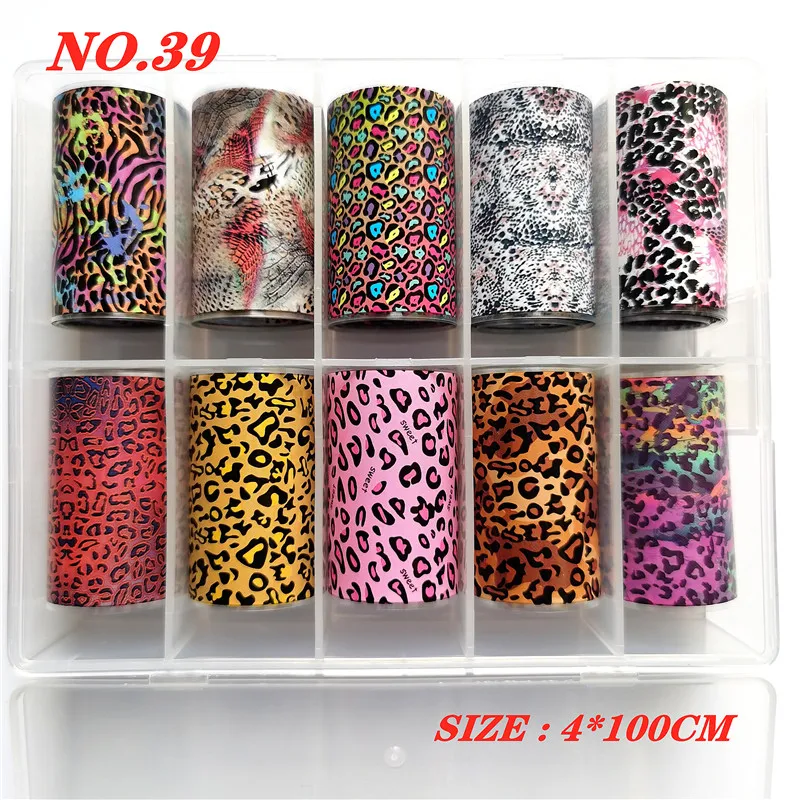 new type new Leopard Nail foil for nail art  sticker for the nail art decoration  4*100CM